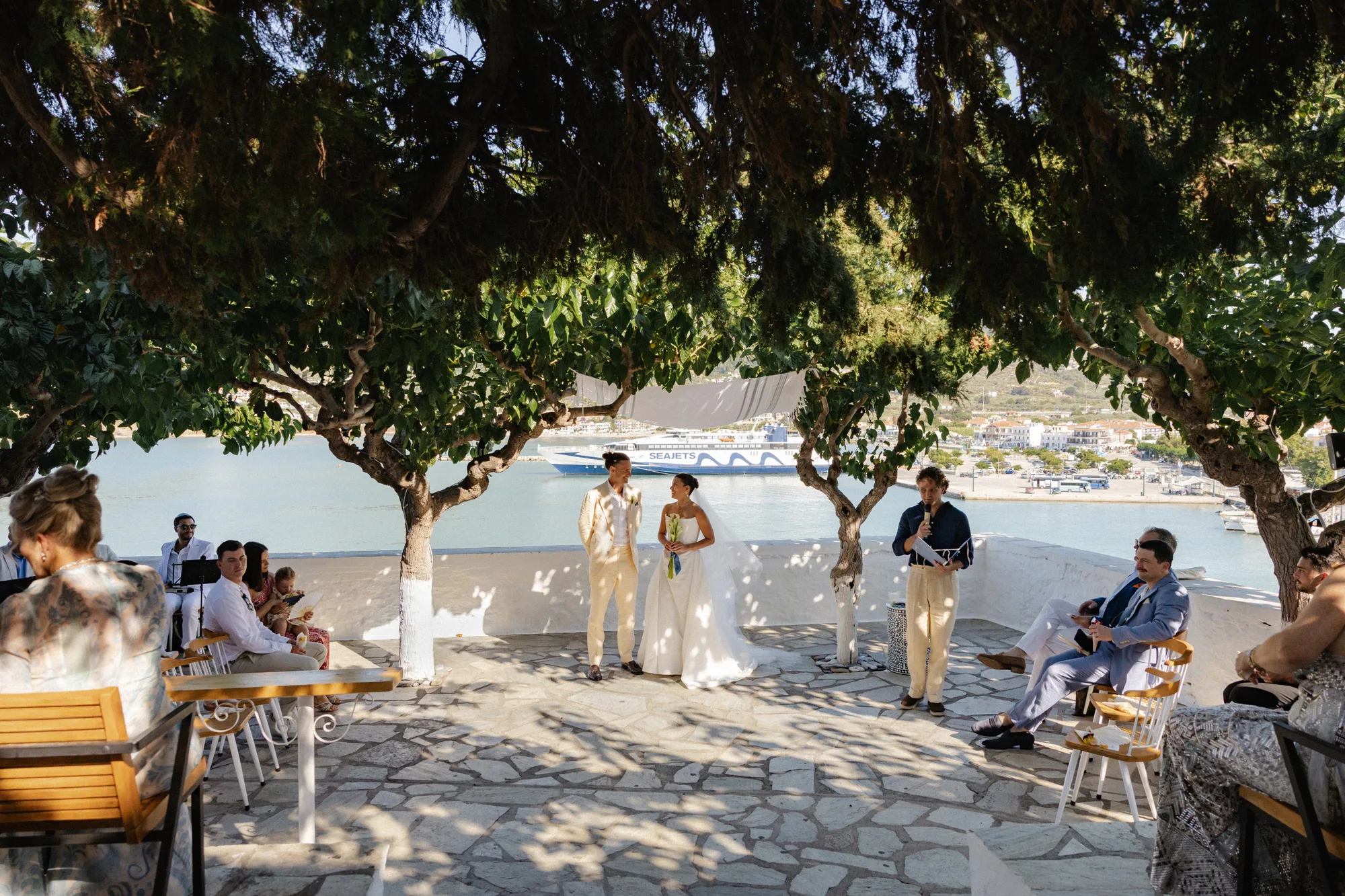 Real wedding ceremony in Skopelos, Greece by AETERNA — photo 5