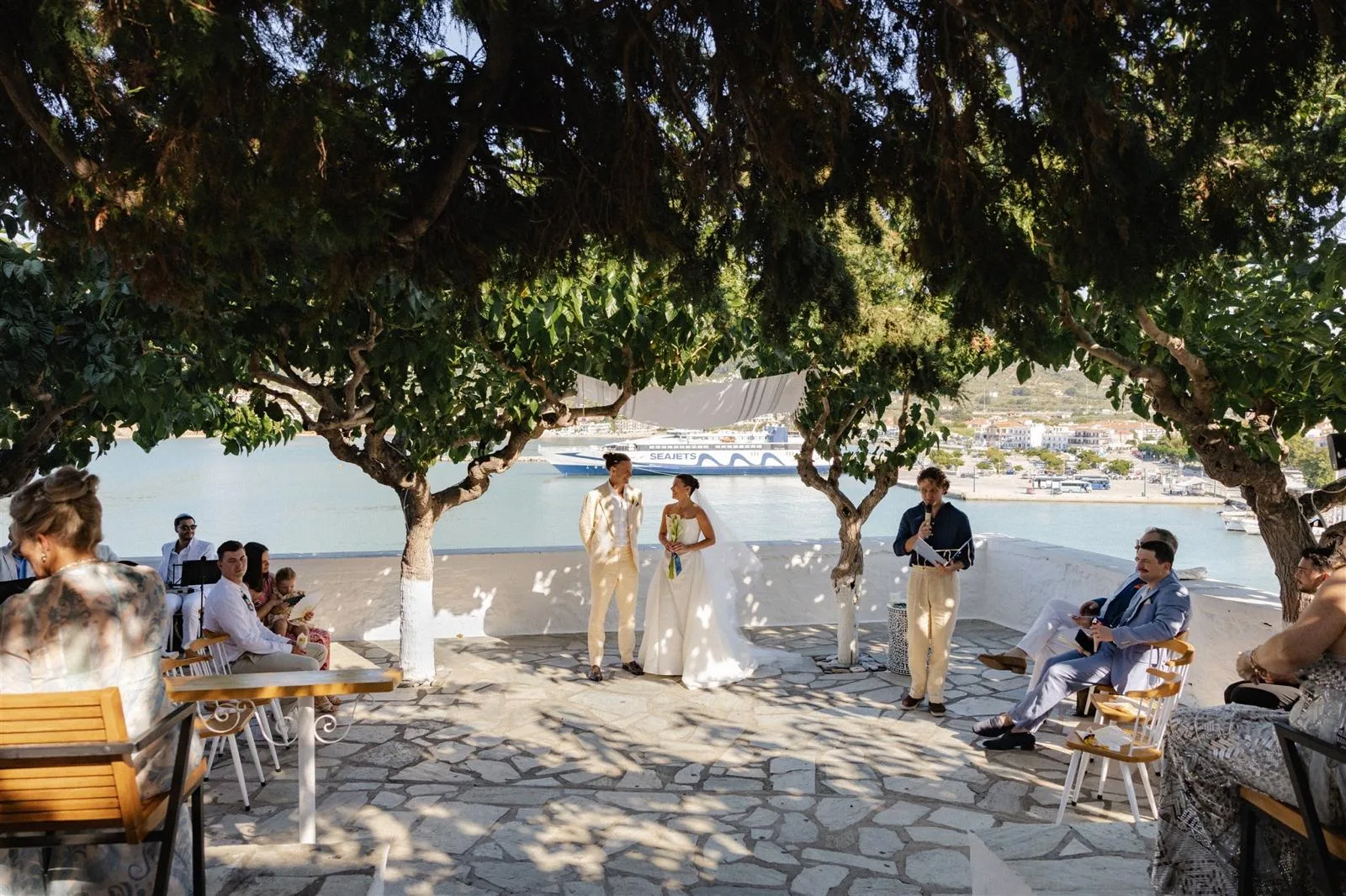 Real wedding ceremony in Skopelos, Greece by AETERNA — photo 54